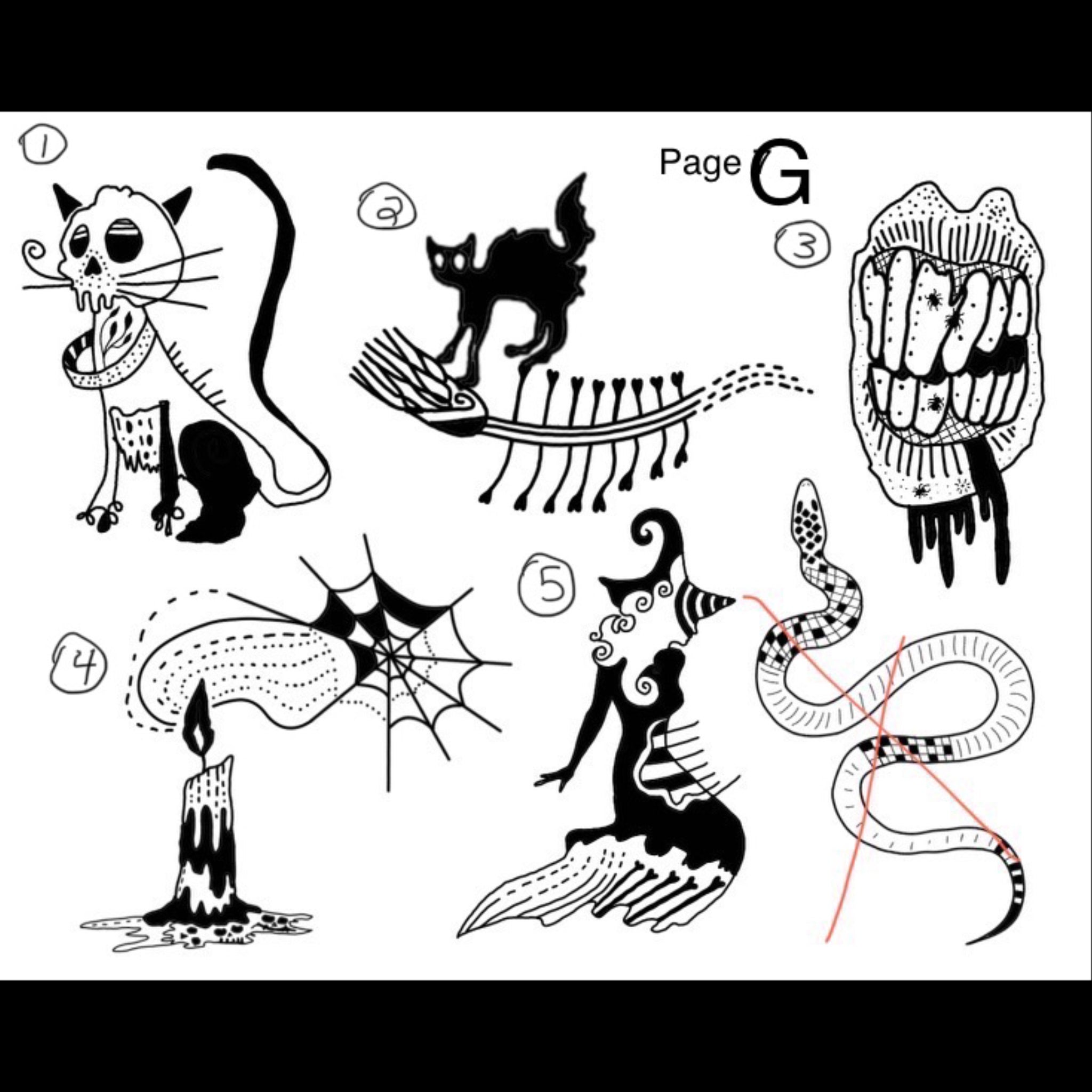 Sabrina's Art Blog — For my first tattoo flash page, I'm going with...